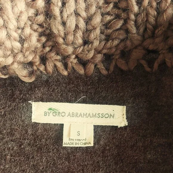 Anthropologie Gro Abrahamsson Arslan Asymmetric Wool Cardigan - Size S - Picture 9 of 10